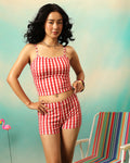 Raspberry tankini set